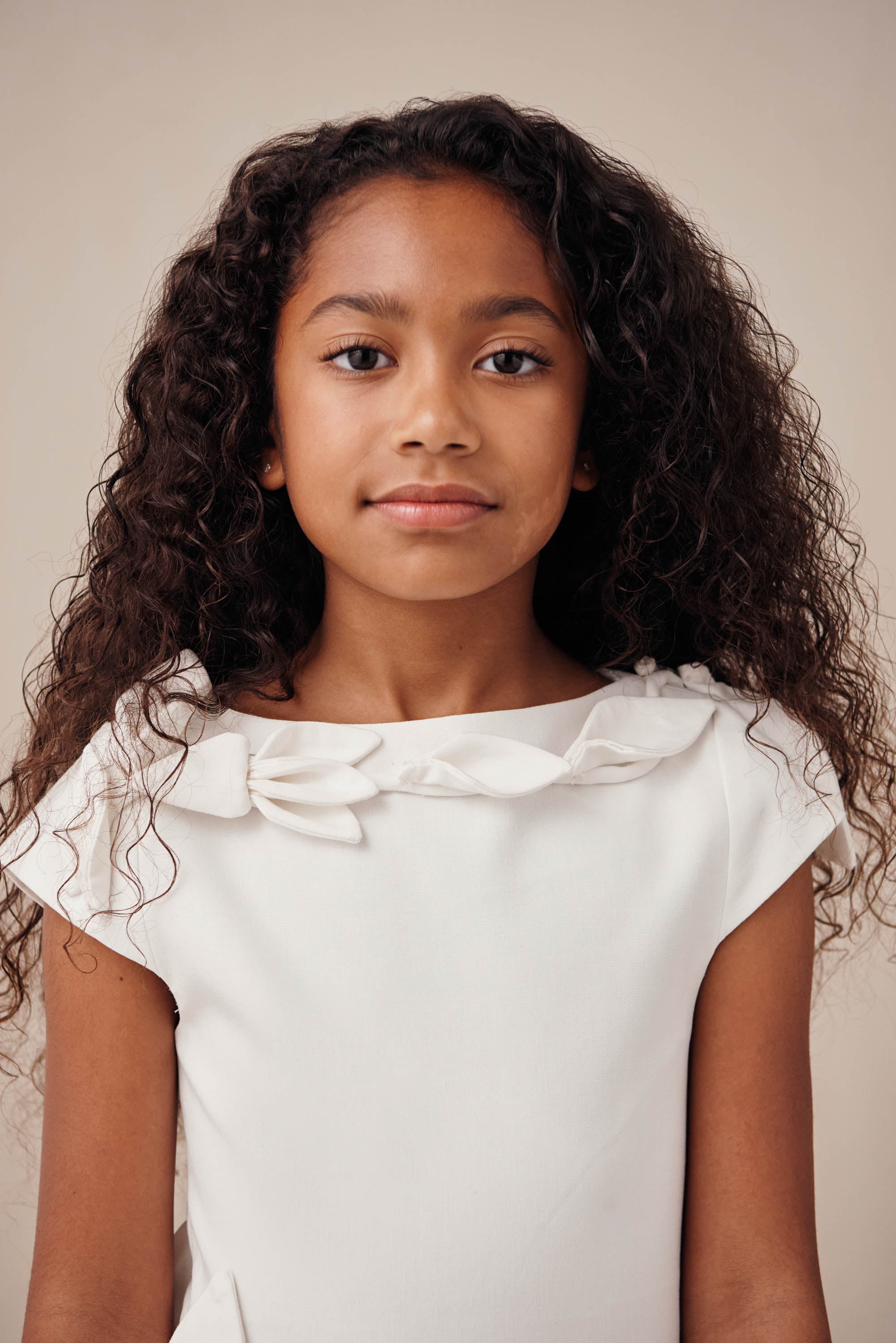 KIDS WISTERIA DRESS - OFF WHITE