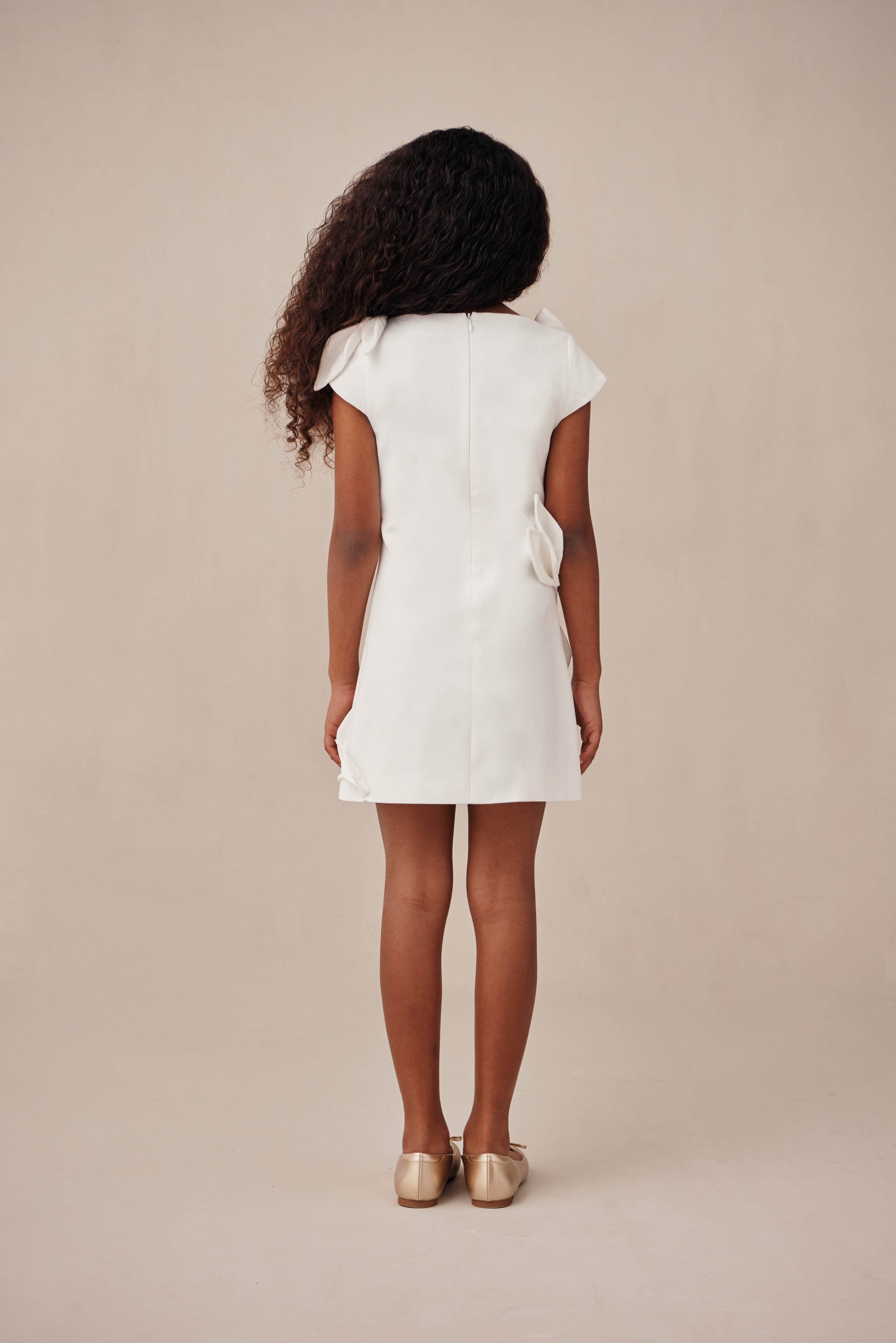 KIDS WISTERIA DRESS - OFF WHITE