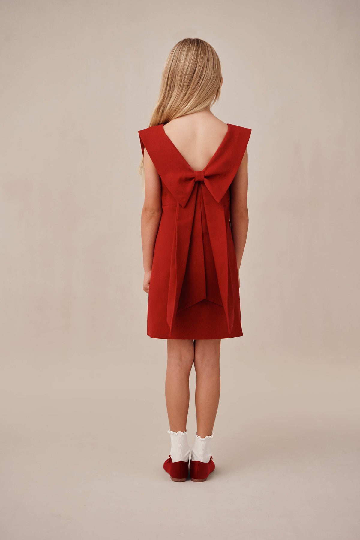 KIDS NADYA DRESS - MERLOT