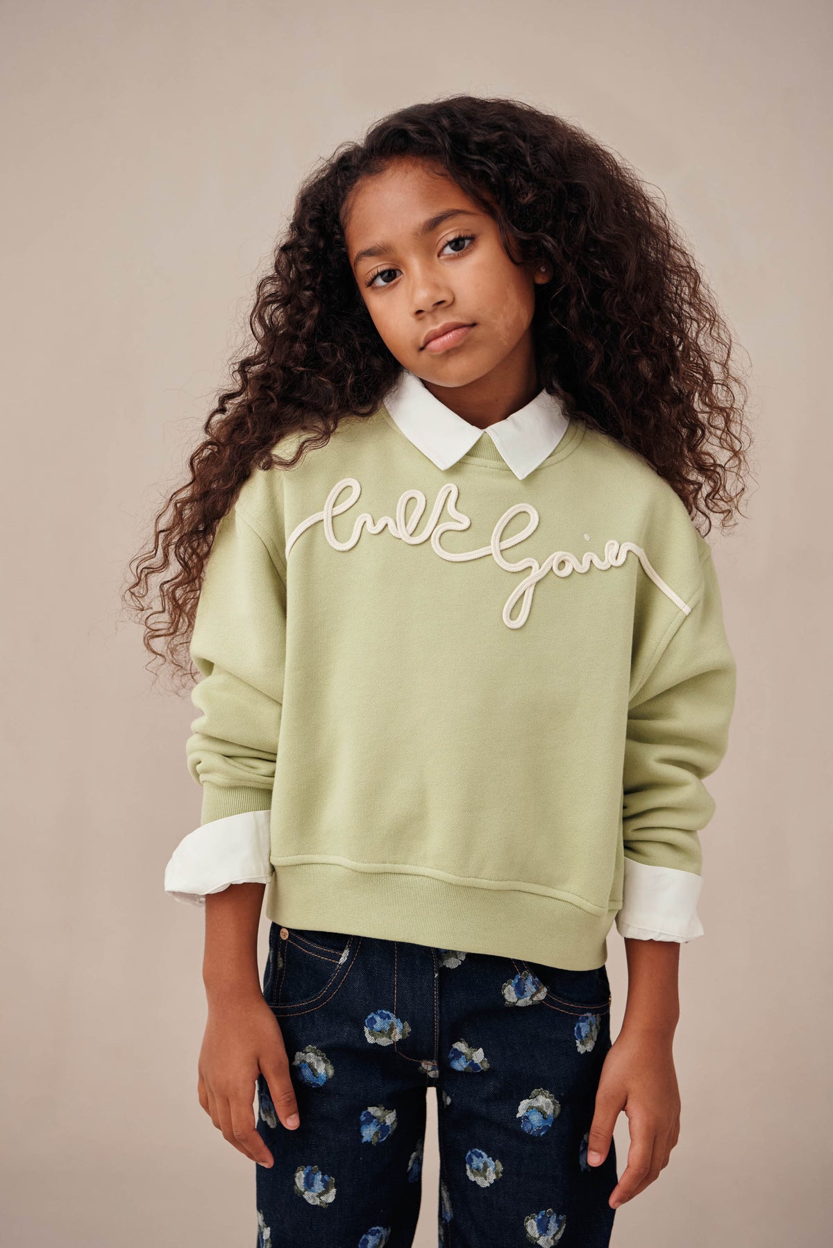 KIDS CARINNA SWEATSHIRT - LIGHT PASTURE