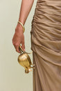 FLORAH CLUTCH - ANTIQUE BRASS