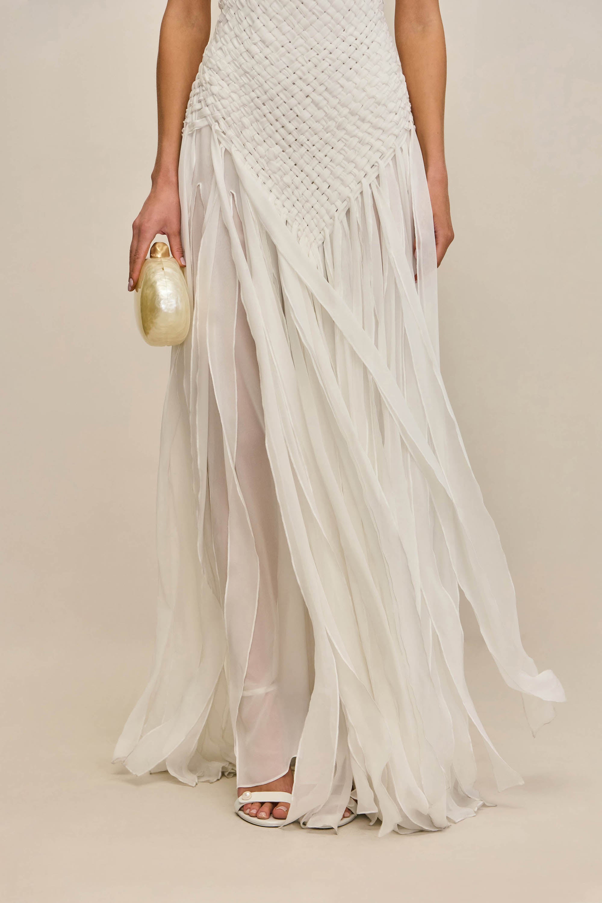 AMBROSINE DRESS - OFF WHITE