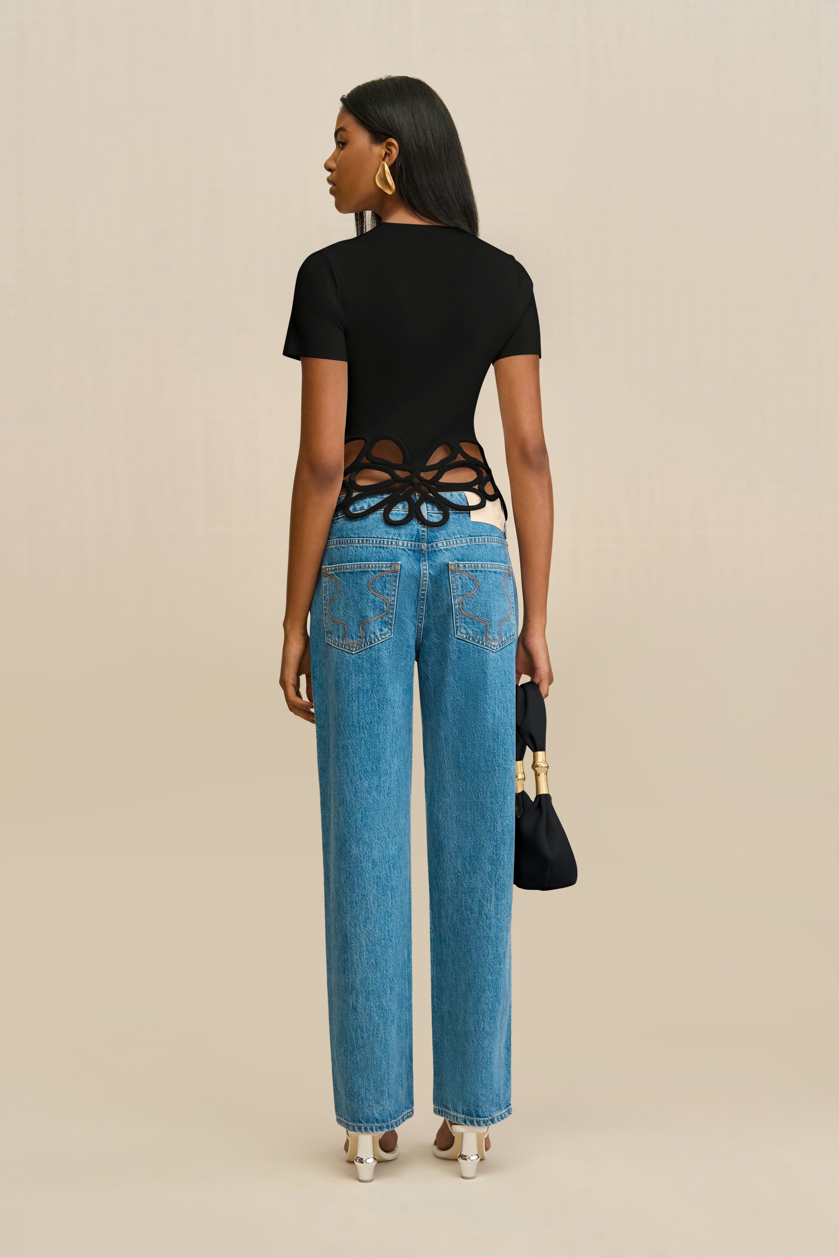 ERES KNIT TOP - BLACK