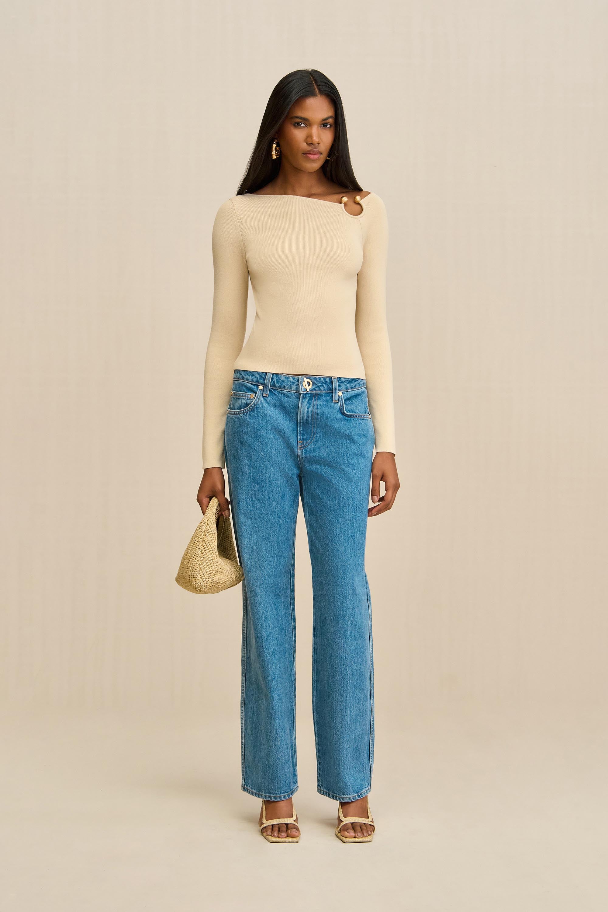 IRIS KNIT TOP - BEACH