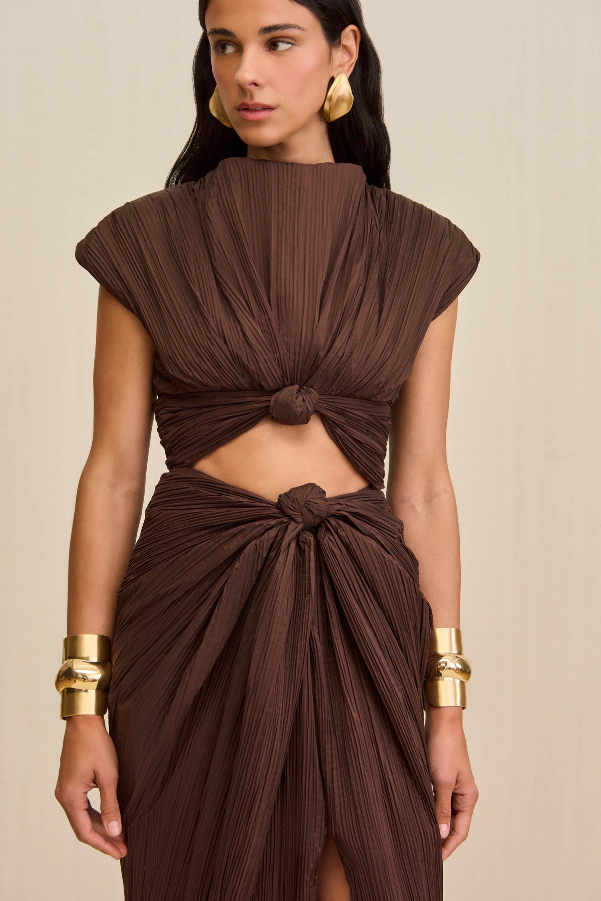 BAMBU HAND CUFF - BRUSHED BRASS