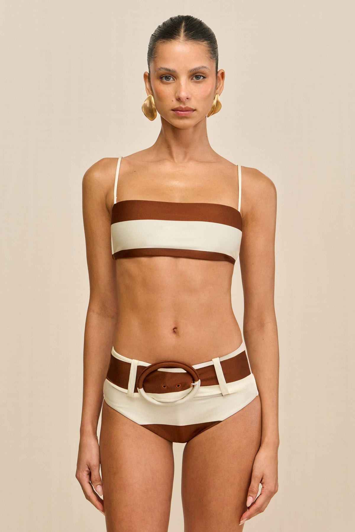 ESTRELLA BIKINI TOP - LARGE SADDLE STRIPE