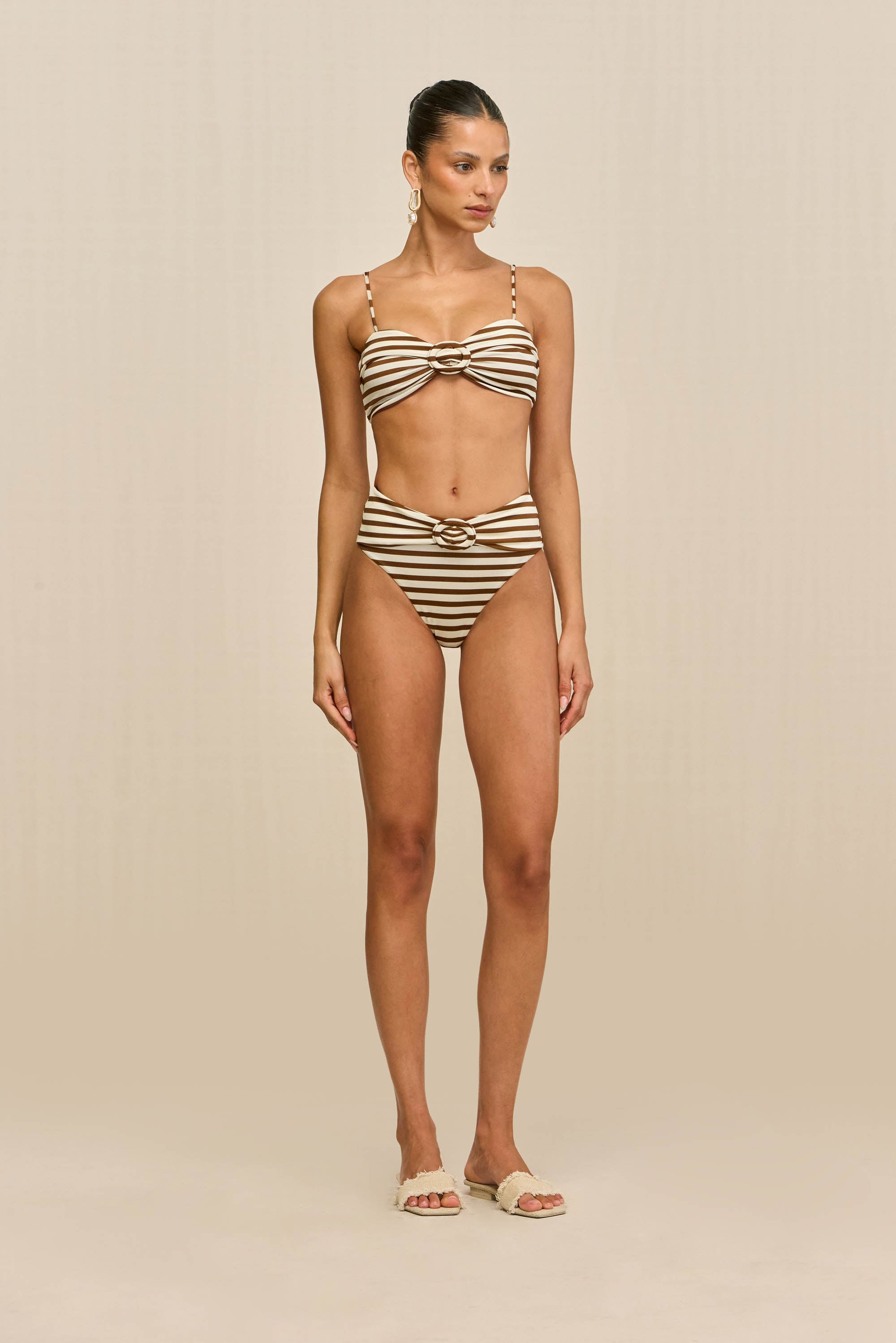 ALOUETTE BIKINI TOP - SMALL SADDLE STRIPE