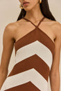 NELSON KNIT DRESS - LARGE SADDLE STRIPE