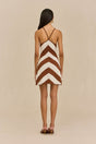 NELSON KNIT DRESS - LARGE SADDLE STRIPE