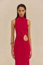 AMANA DRESS - MERLOT