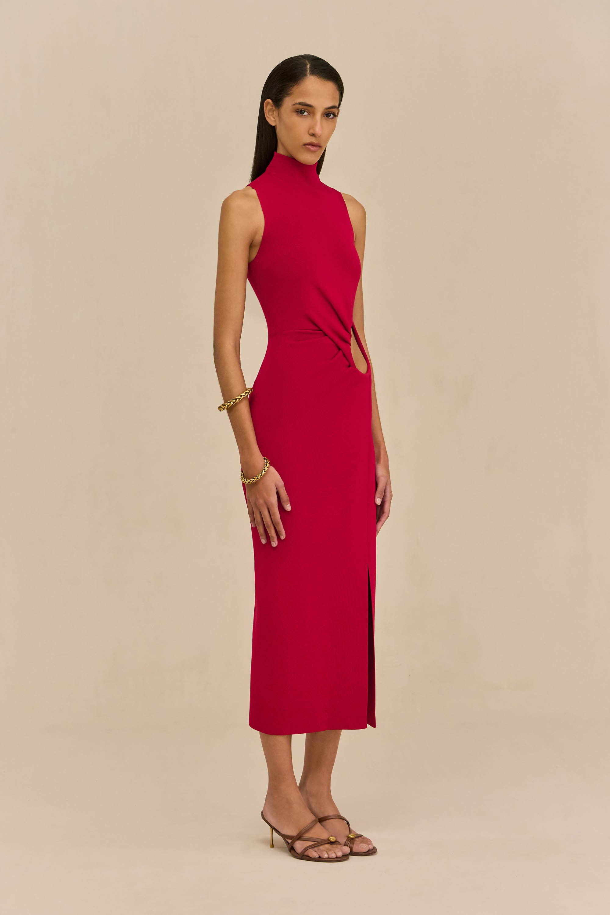 AMANA DRESS - MERLOT