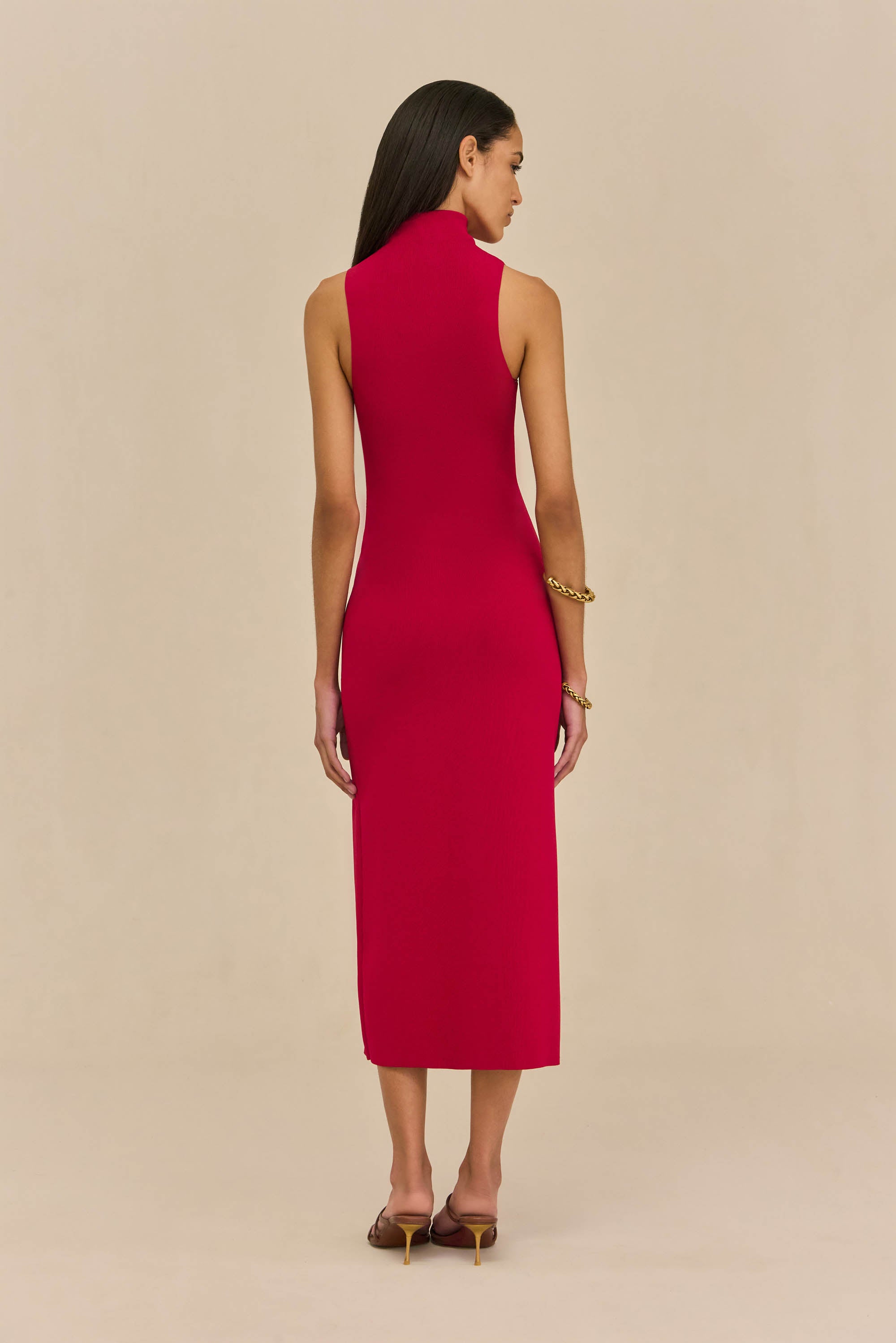 AMANA DRESS - MERLOT