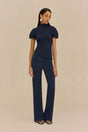 ANNEMIE KNIT TOP - DEEP LAKE