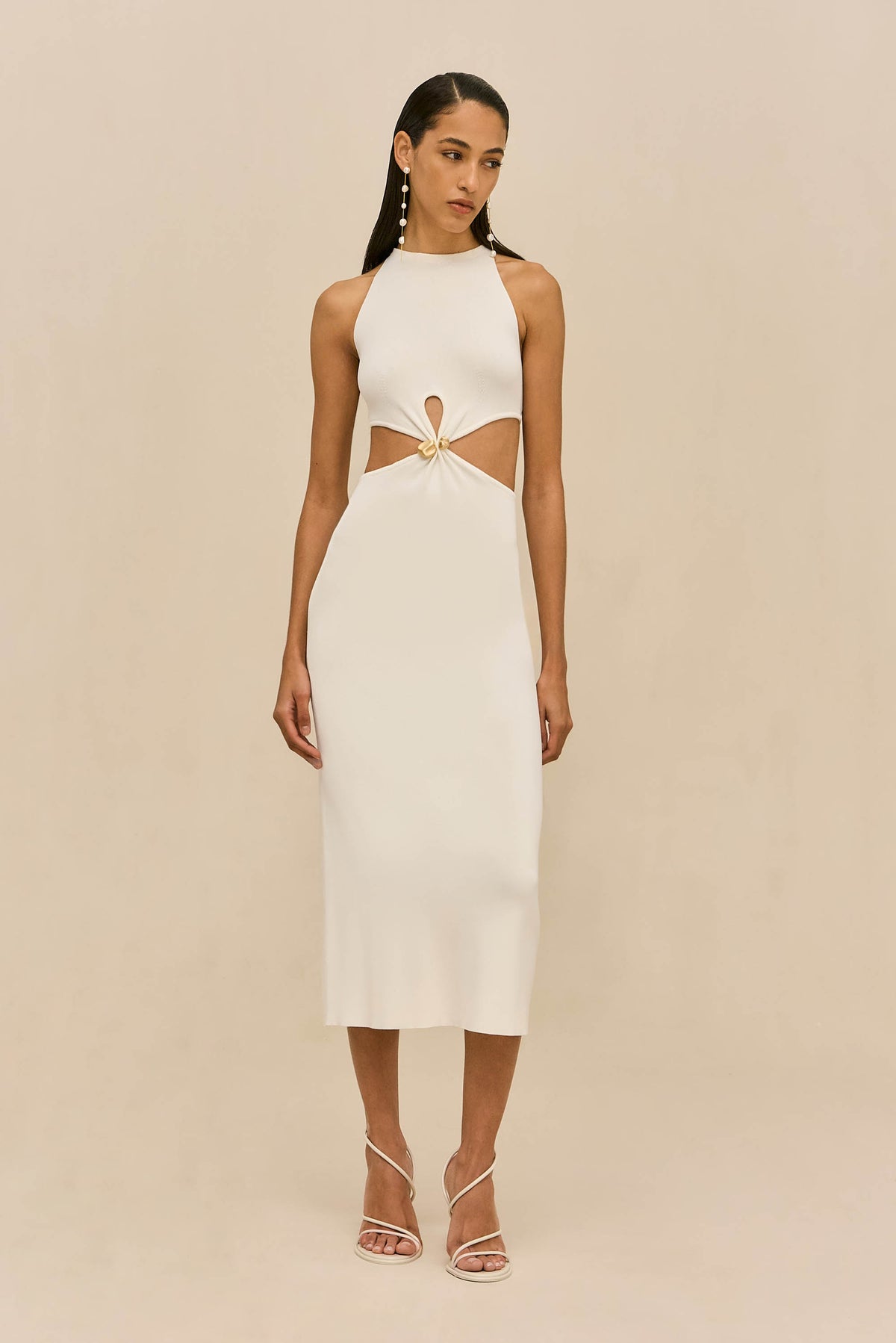 CYPRESS KNIT DRESS - OFF WHITE