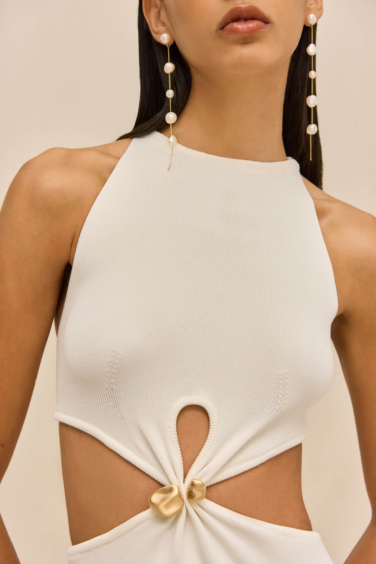 CYPRESS KNIT DRESS - OFF WHITE