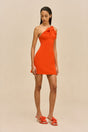 CAMELIA KNIT DRESS - TANGELO