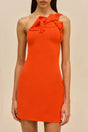 CAMELIA KNIT DRESS - TANGELO