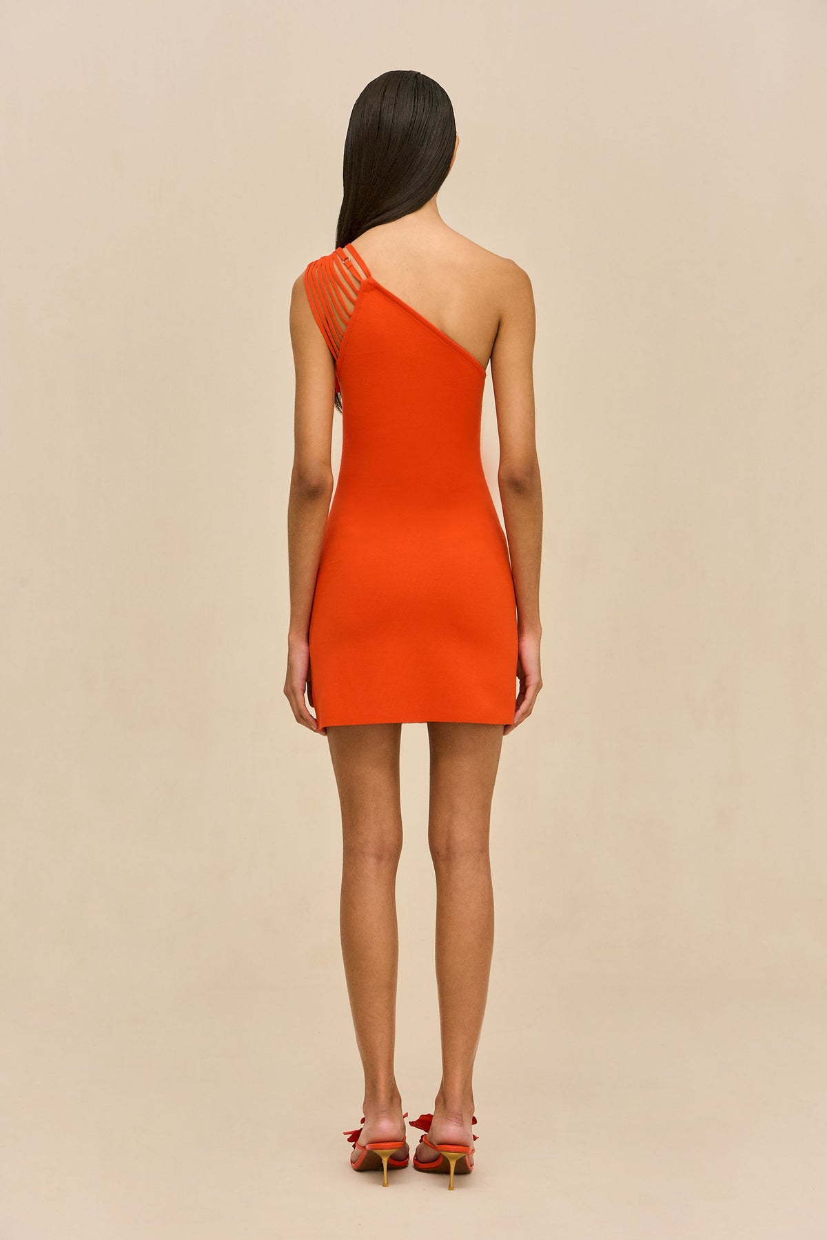 CAMELIA KNIT DRESS - TANGELO