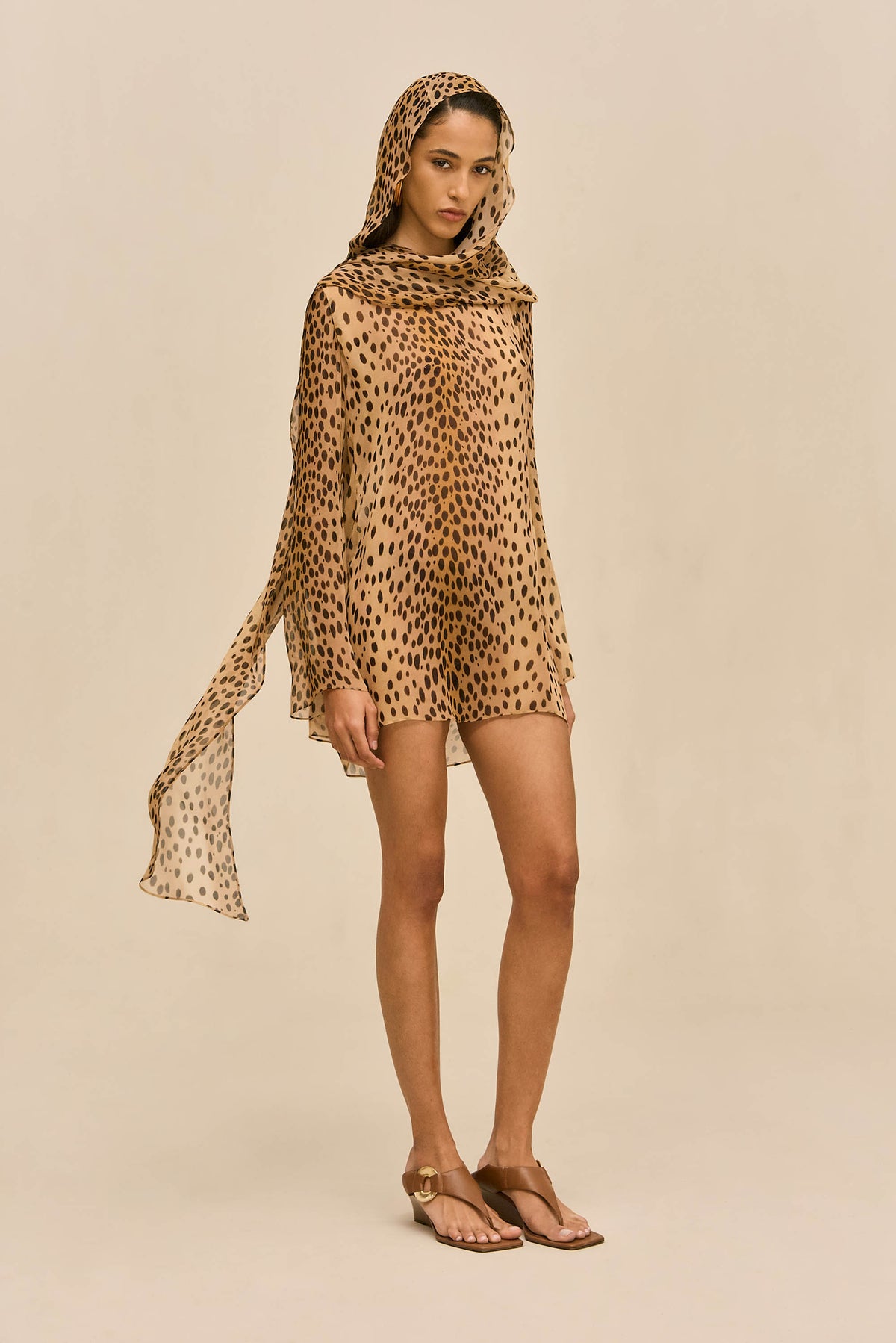 BEAUX COVER UP DRESS - CHEETAH