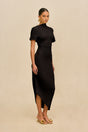 CHRYSTA KNIT DRESS - BLACK