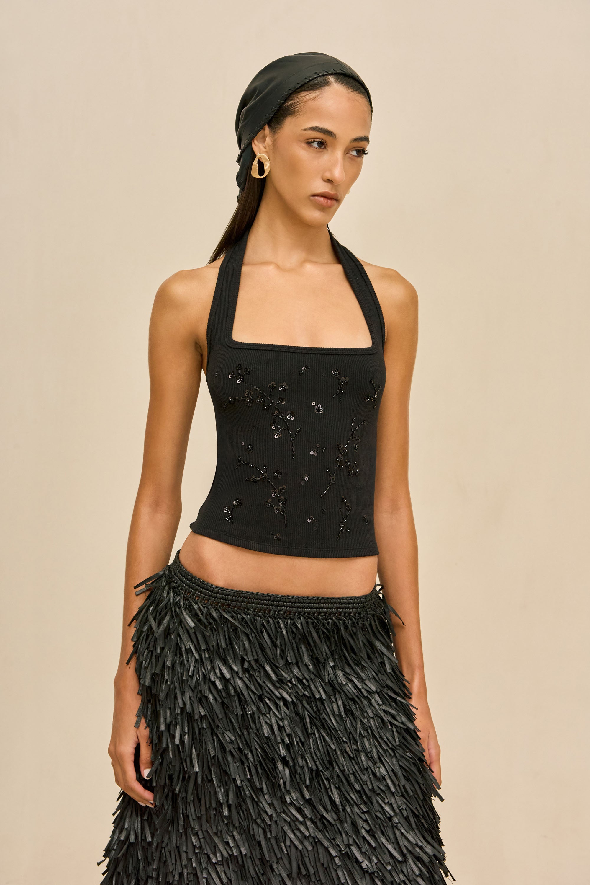 ELIO KNIT TOP - BLACK