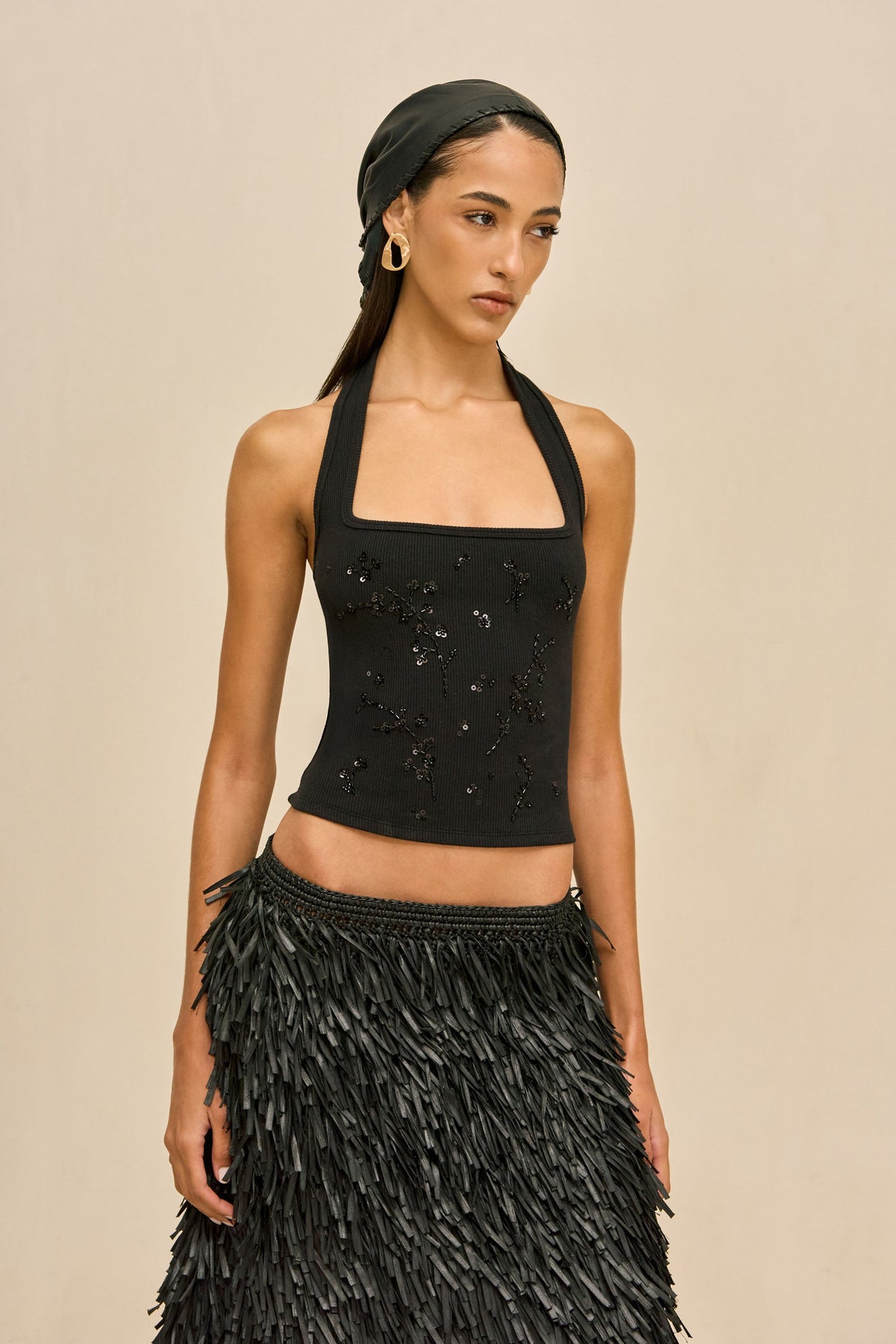 ELIO KNIT TOP - BLACK