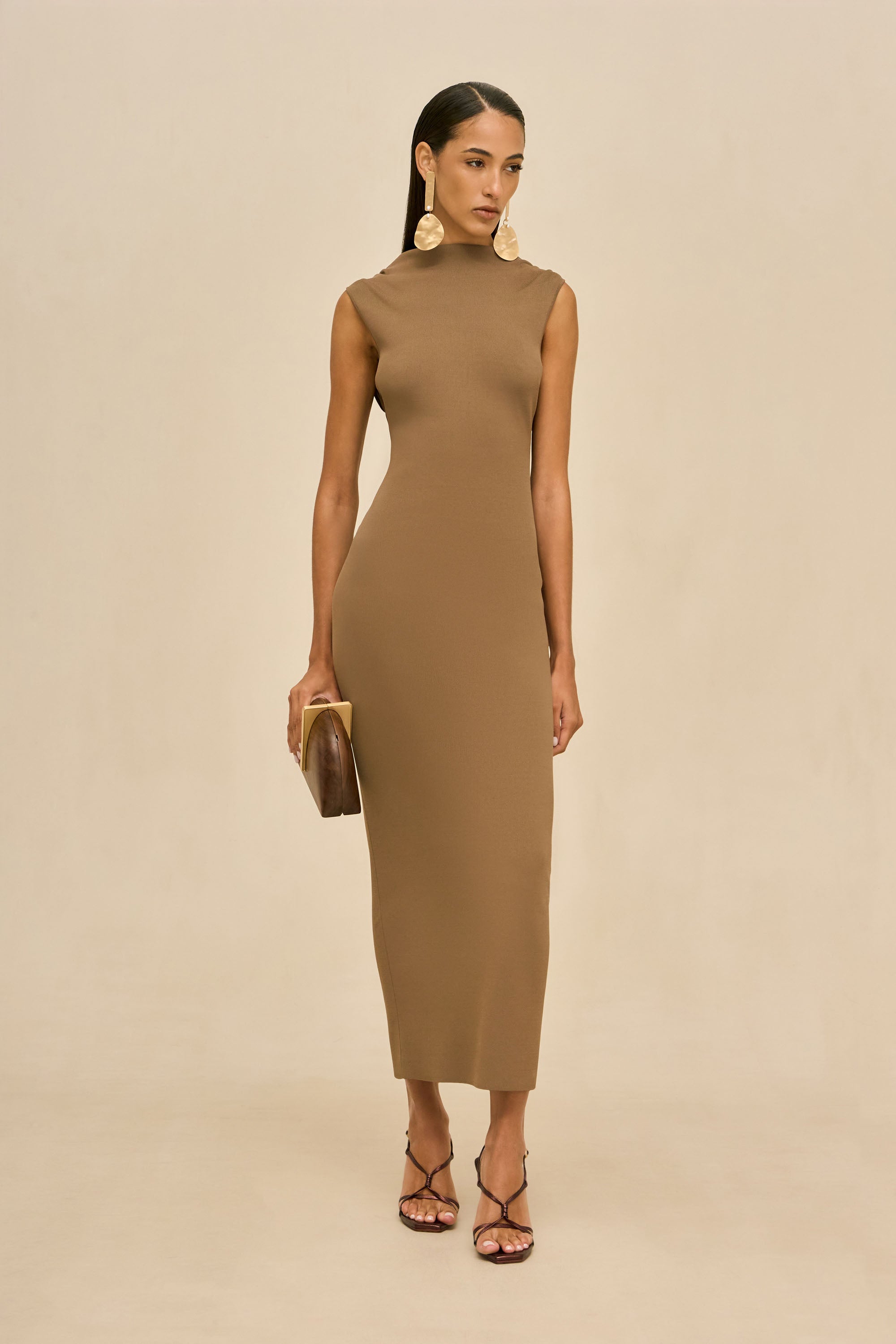 PERILA KNIT DRESS - SPARROW