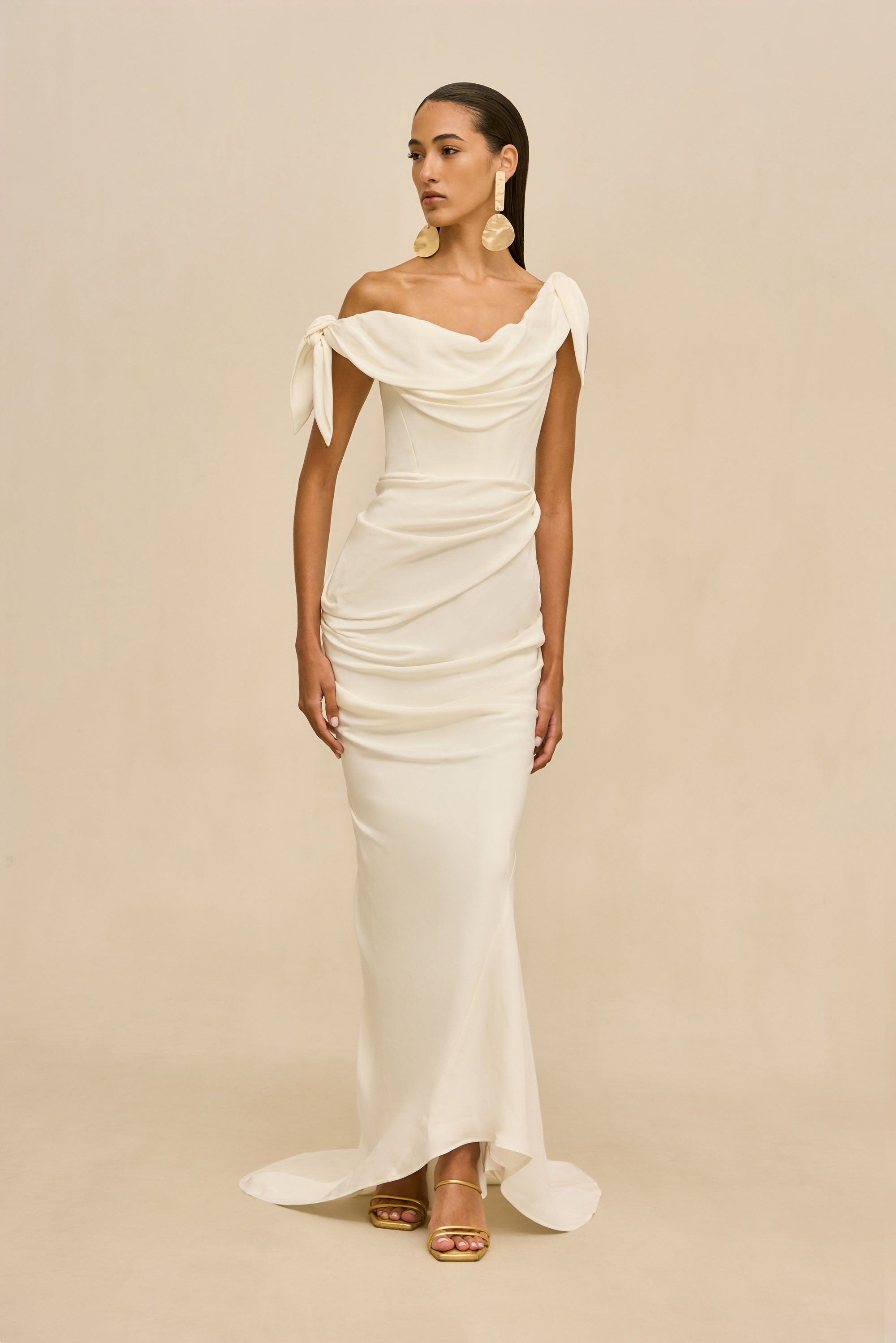 NYSA GOWN - OFF WHITE