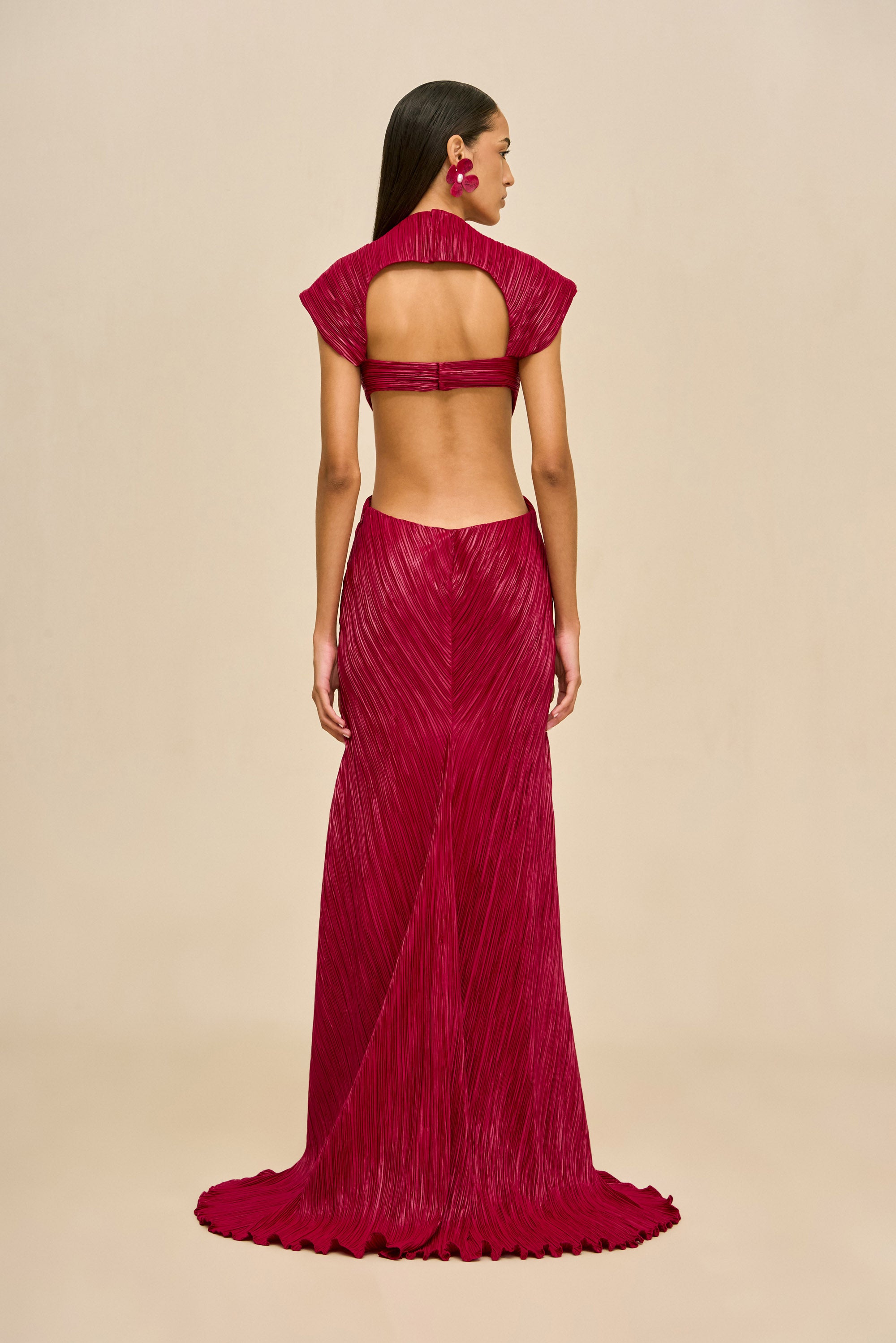 VOSS GOWN - DARK FUCHSIA