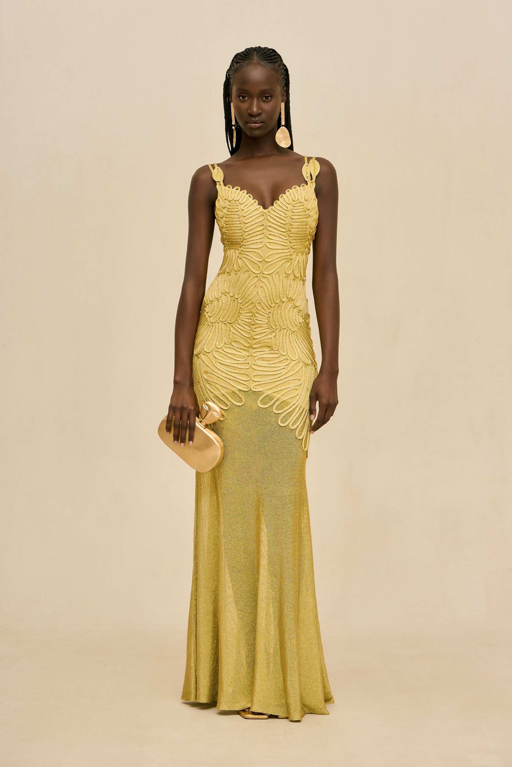 ANETTA GOWN - HONEY GOLD