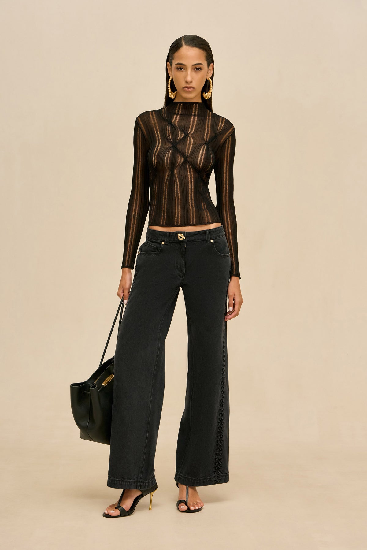 TAI KNIT TOP - BLACK