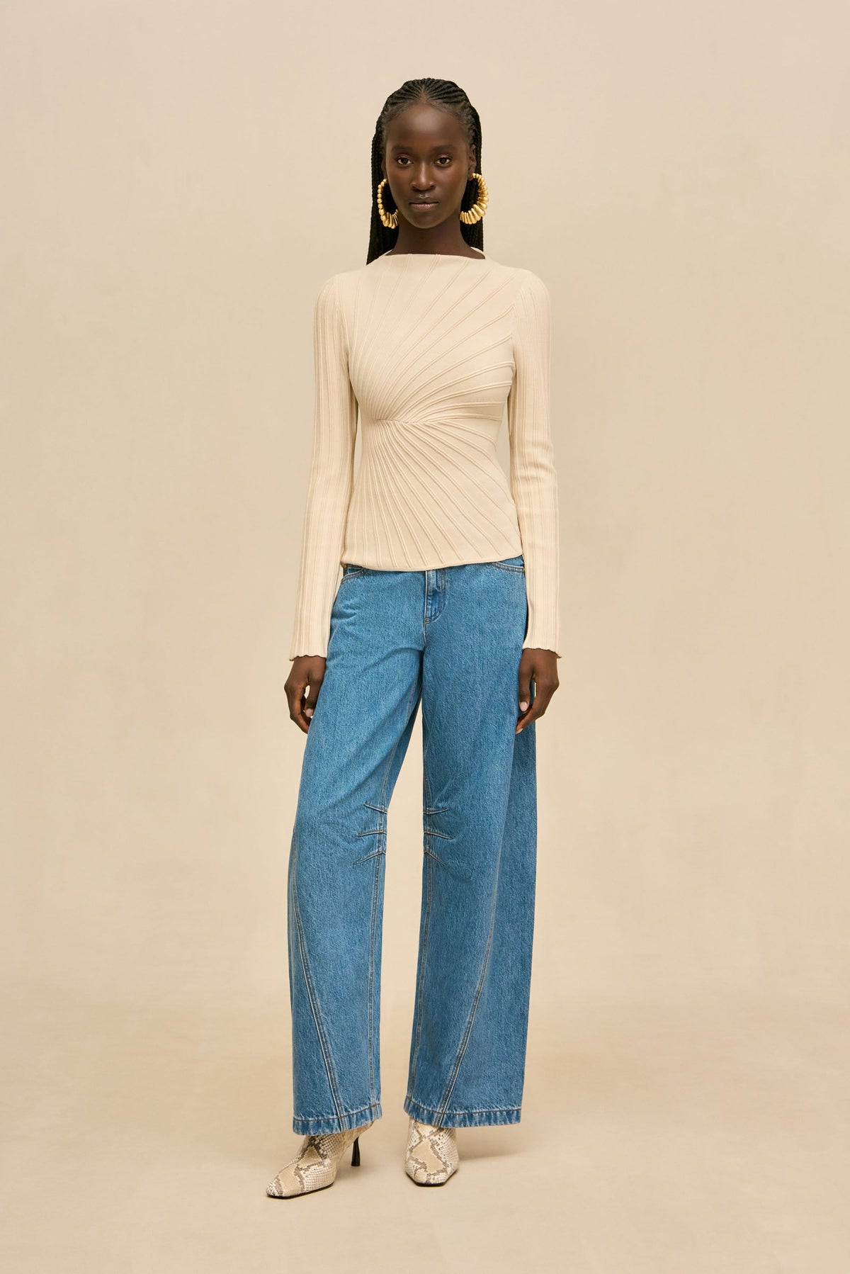 ANBER DENIM PANT - STONE WASH