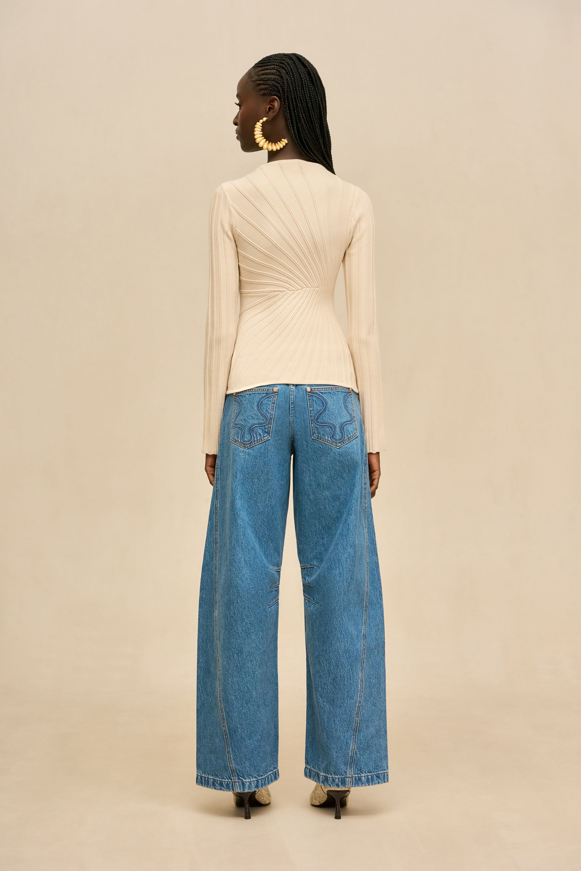 ANBER DENIM PANT - STONE WASH