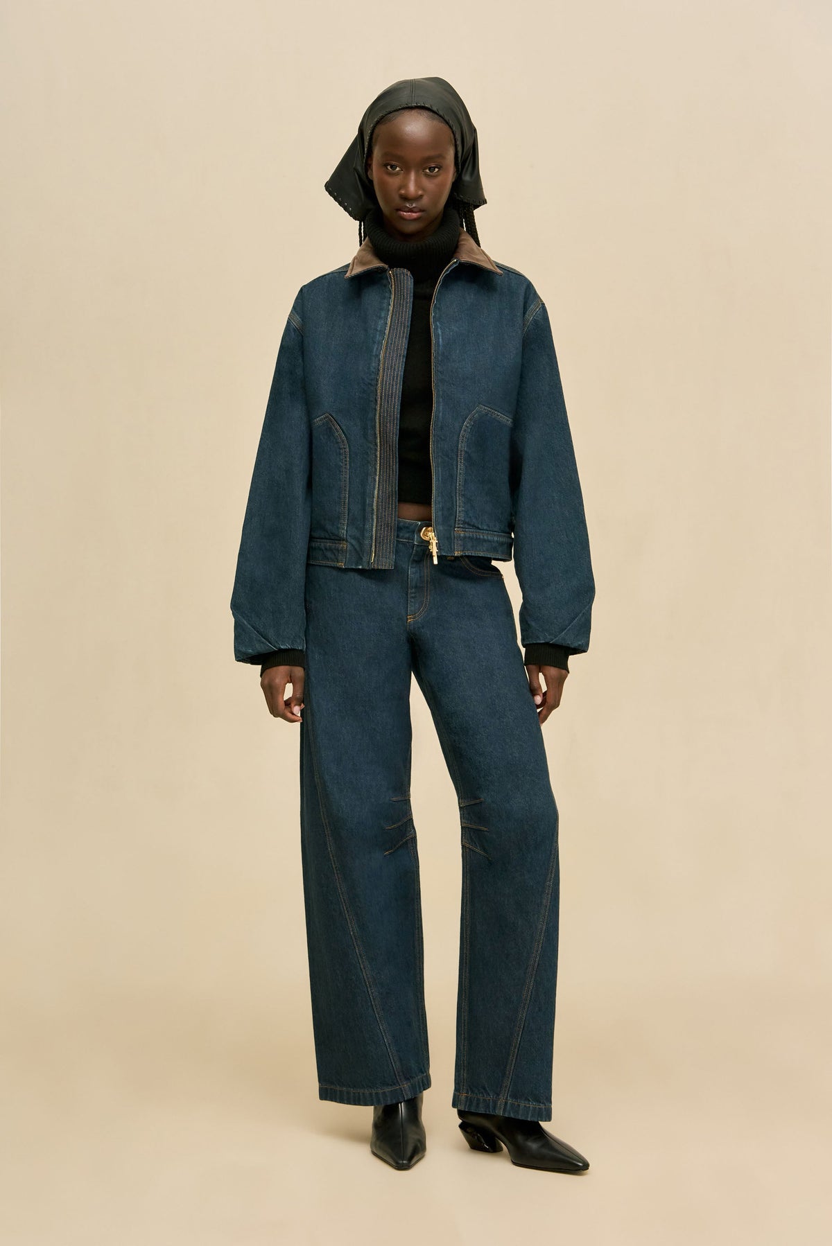 ODINE DENIM JACKET - INDIGO KHAKI