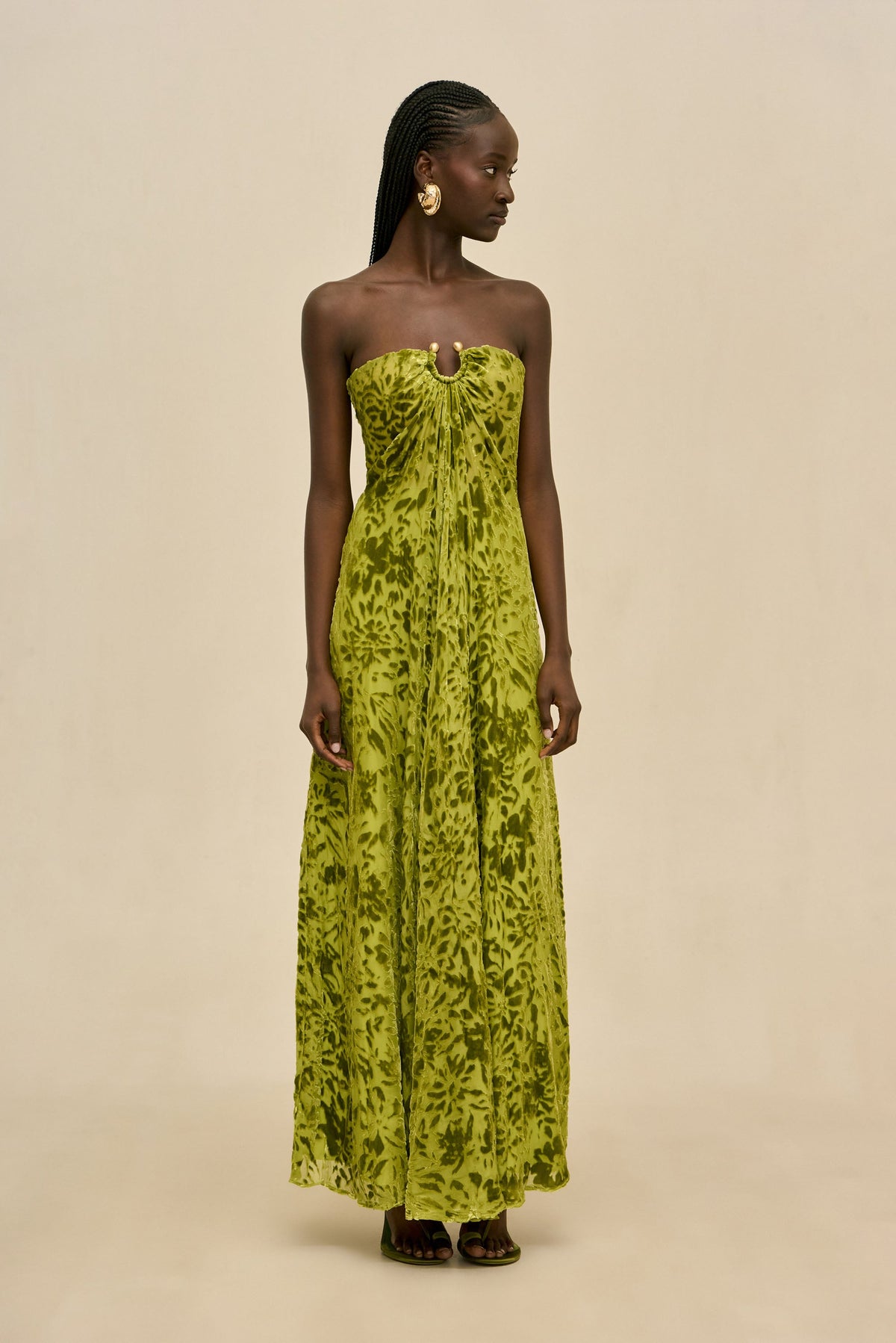 RENAY GOWN - CHIVE