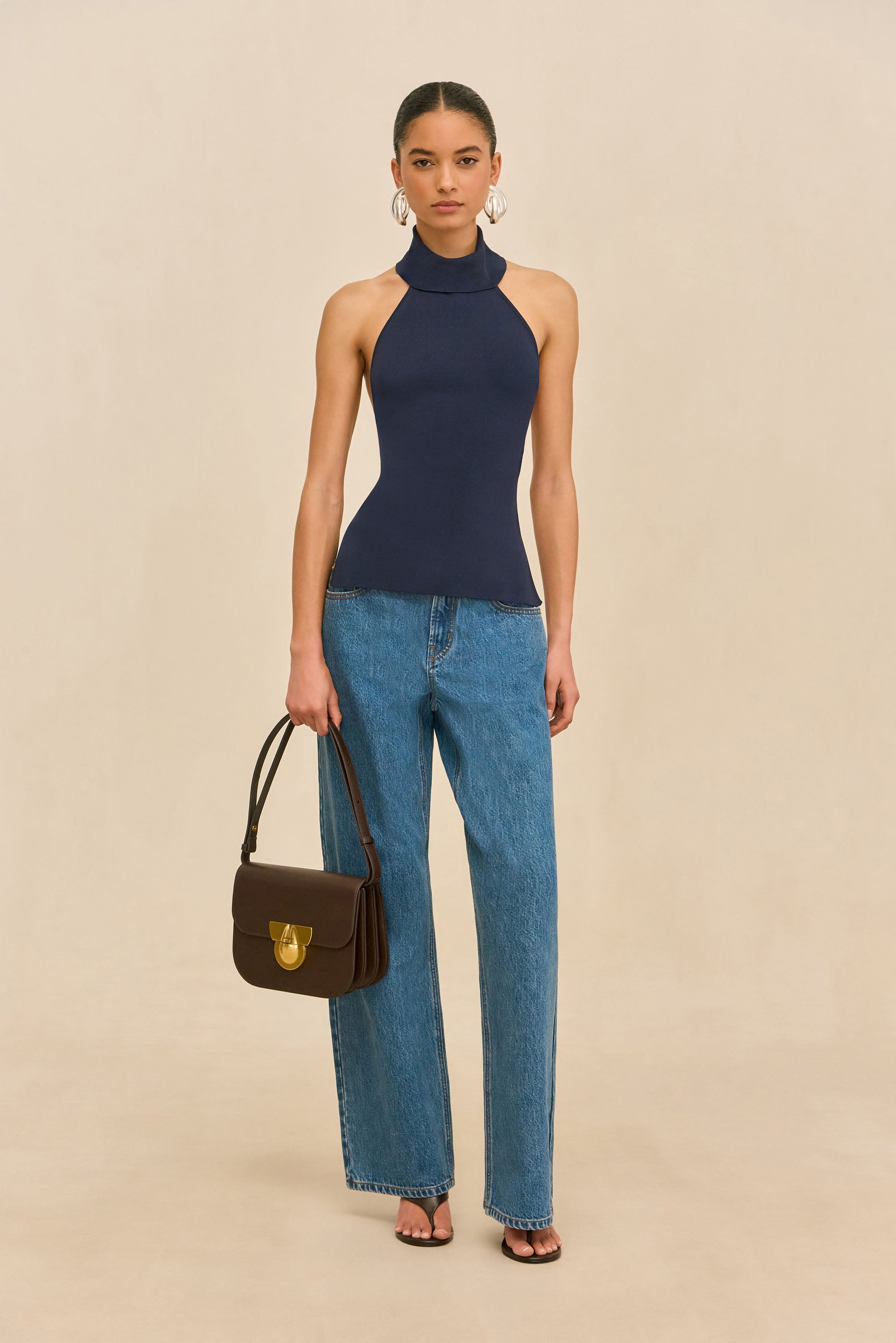 WAKE KNIT TOP - DEEP LAKE
