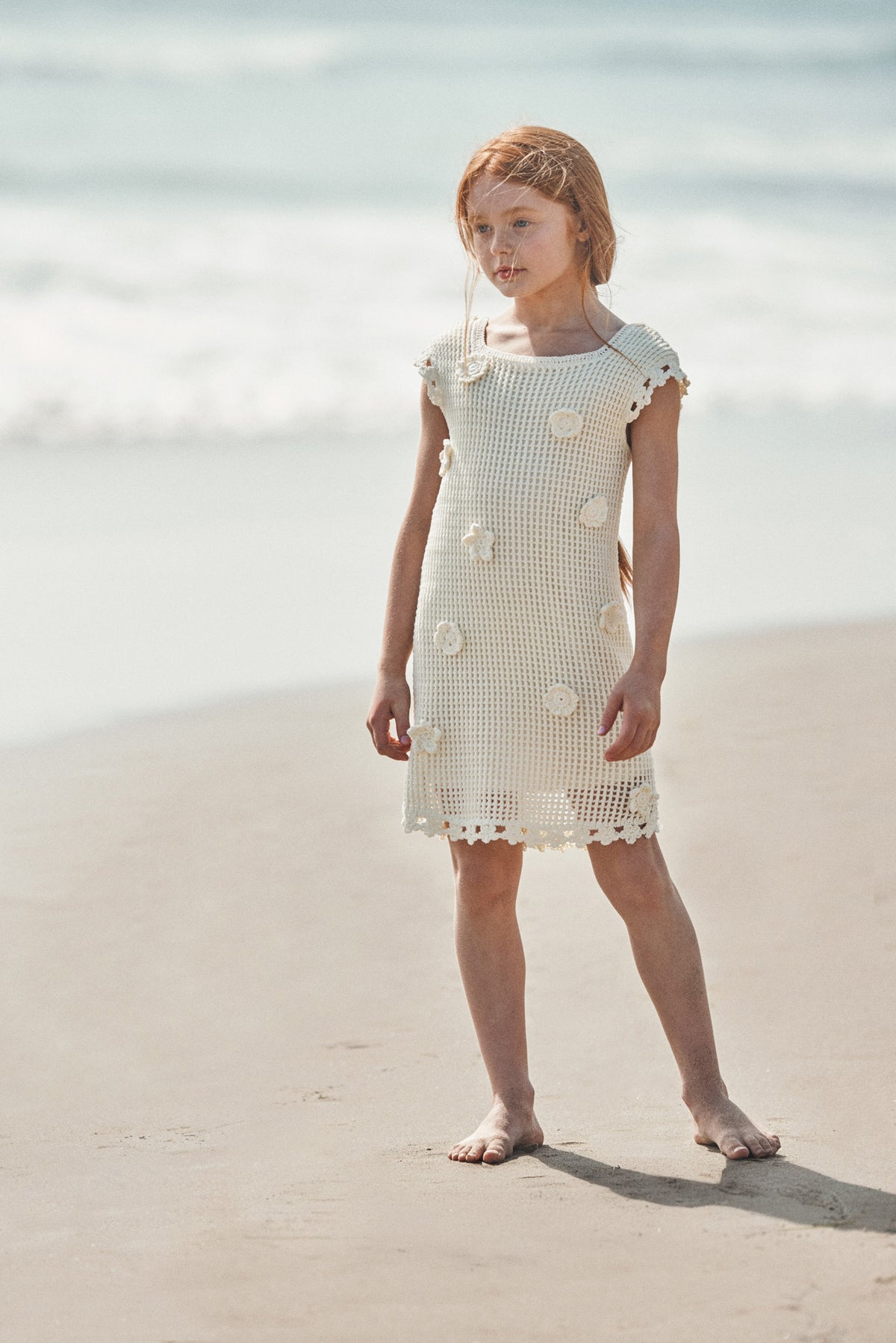 KIDS JANIE DRESS - OFF WHITE