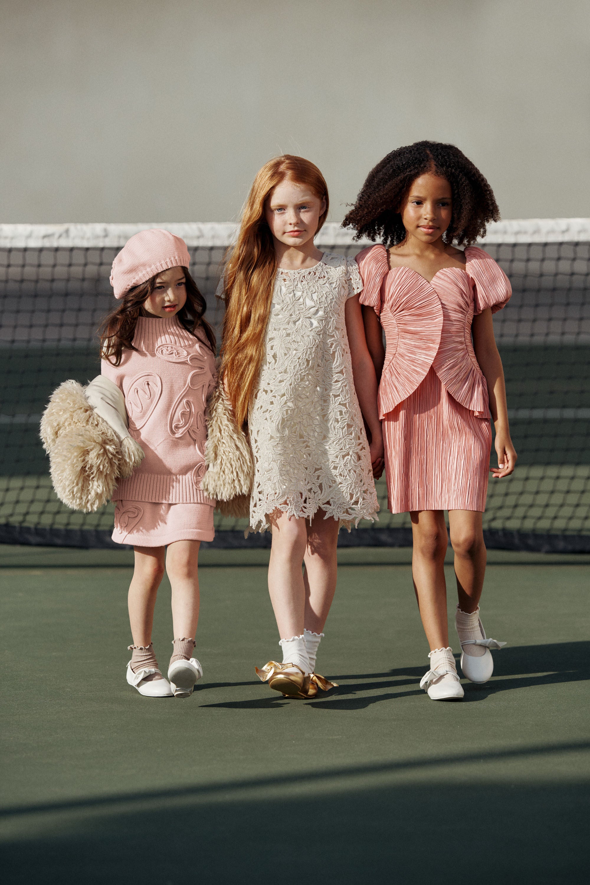 KIDS CHARLIQUE DRESS - PETAL PINK