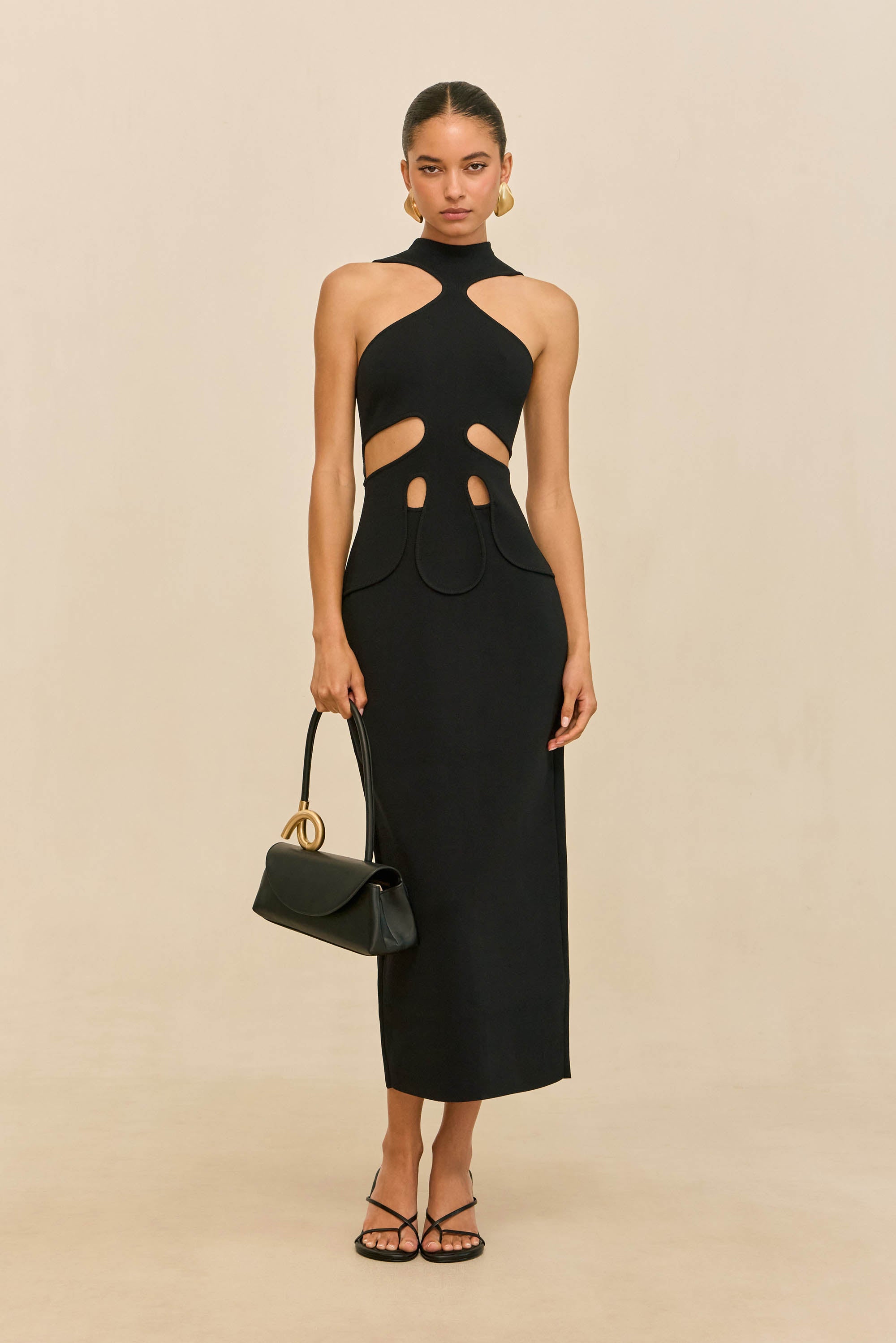 BAYLEE KNIT DRESS - BLACK