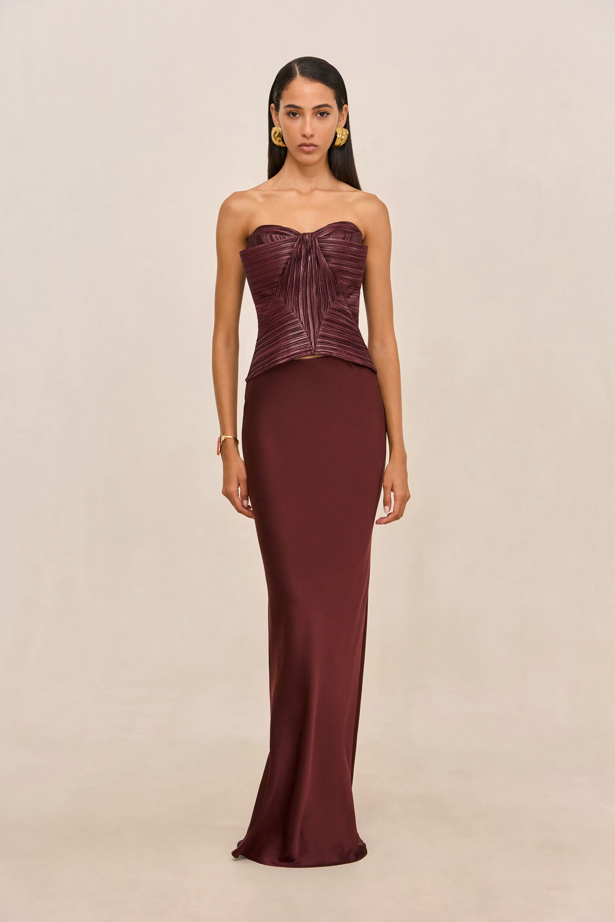 CHANTELLE SKIRT - BORDEAUX