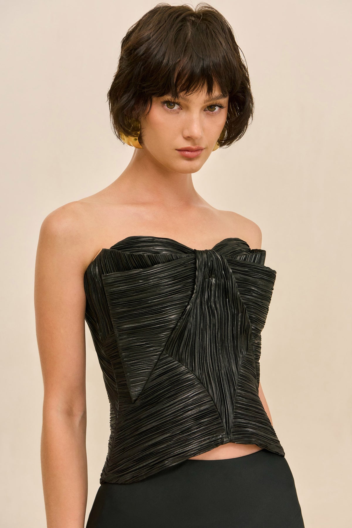 WHELK TOP - BLACK