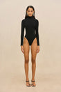 IZEL KNIT BODYSUIT - BLACK