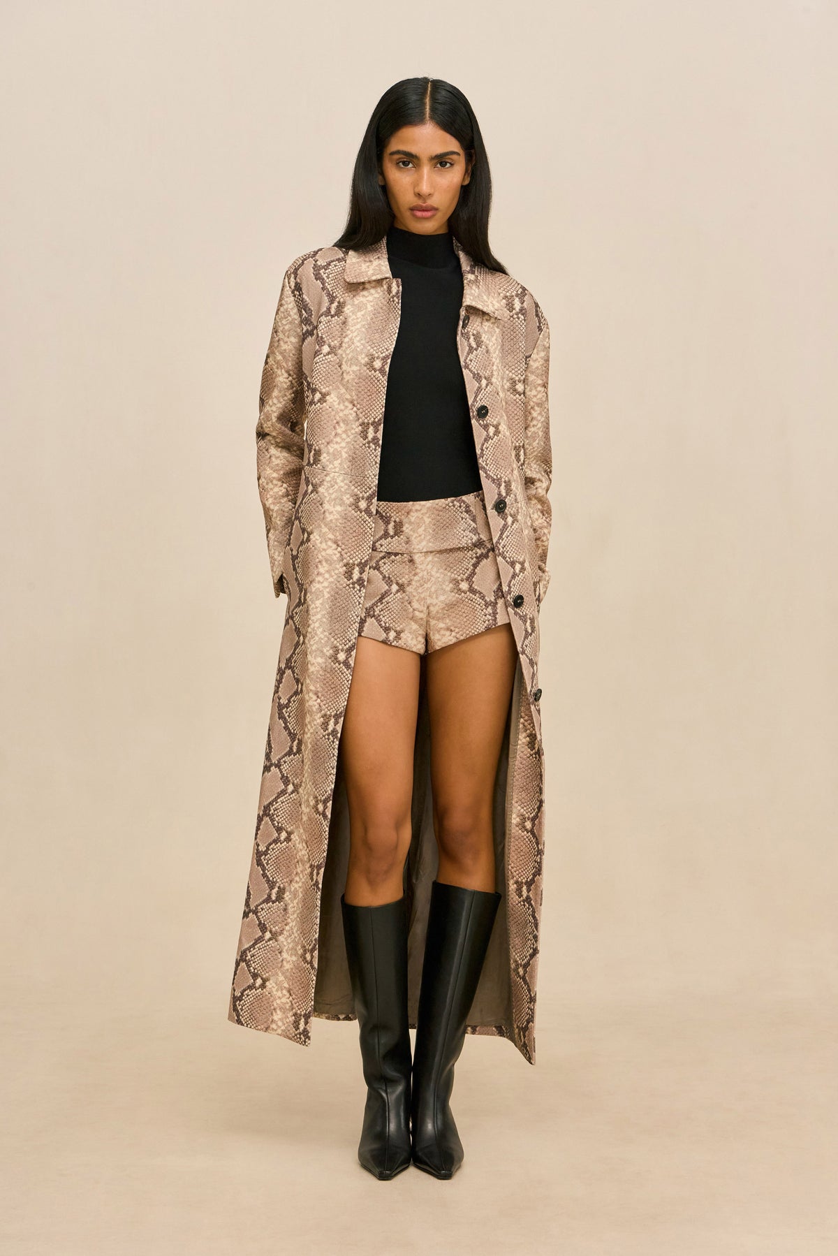 DENNY LOW RISE SHORT - FADED PYTHON
