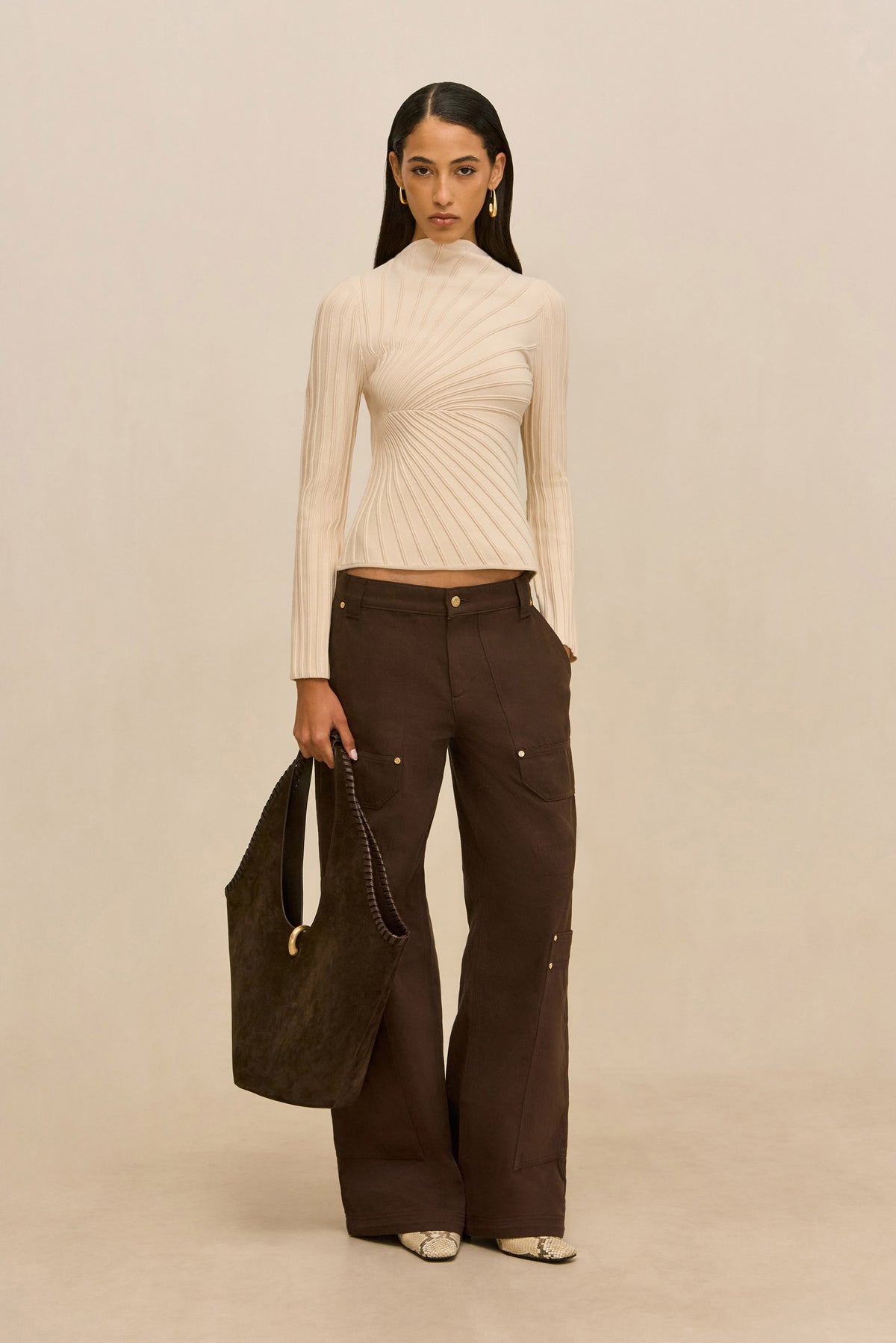 PAULETTE KNIT TOP - DOVE