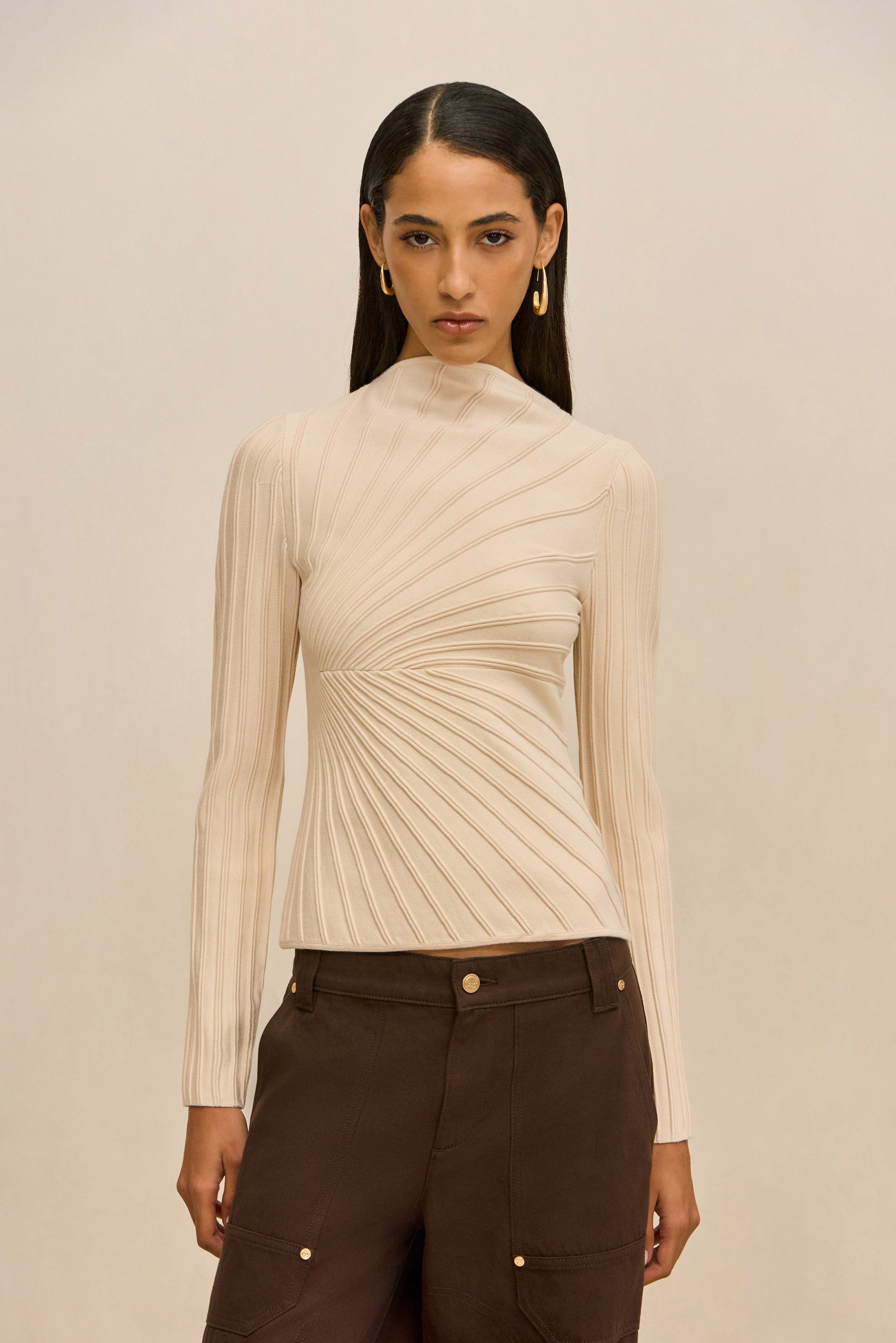 PAULETTE KNIT TOP - DOVE