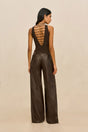 RHENEA LEATHER PANT - WREN