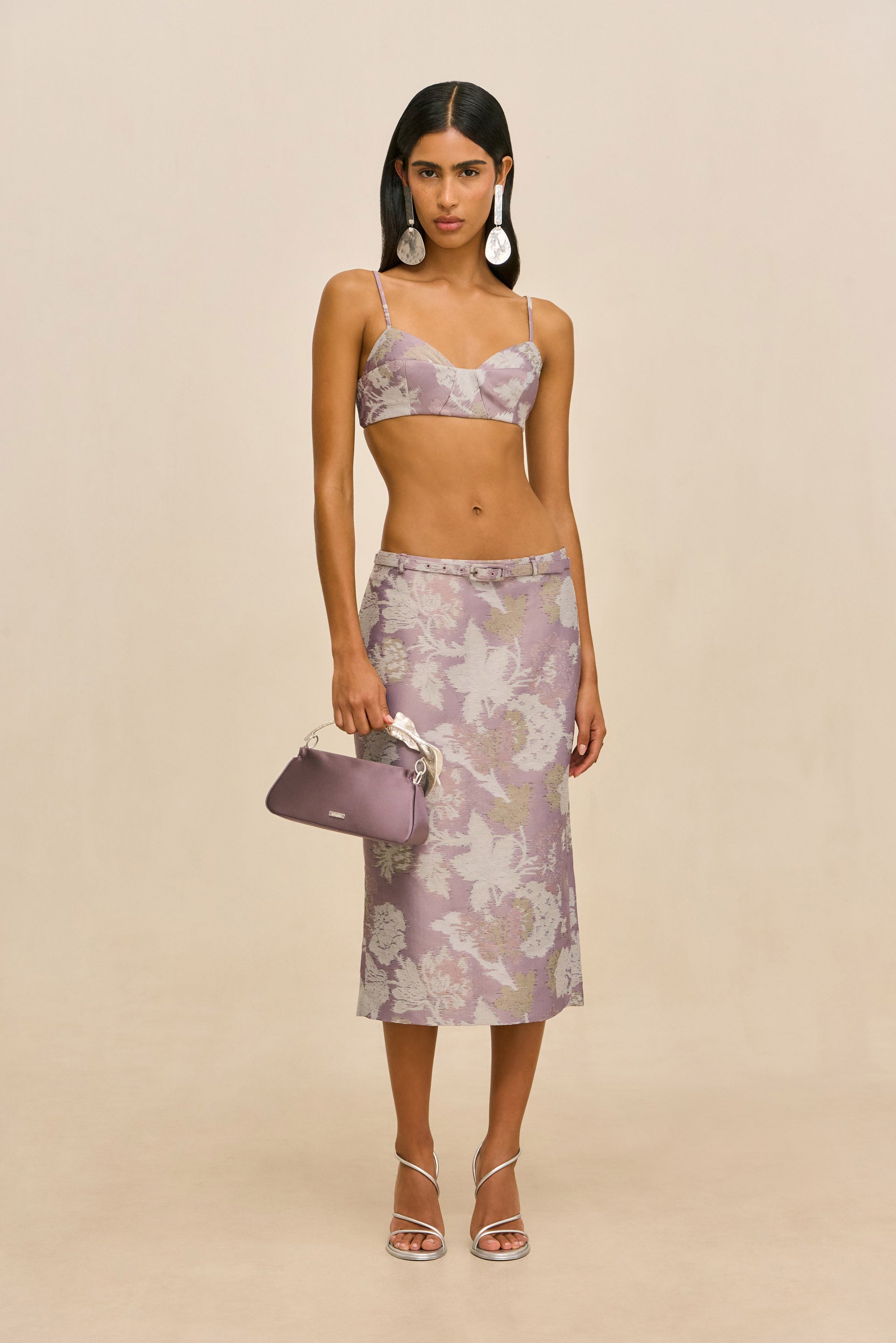 MEE TOP - FLORAL JACQUARD