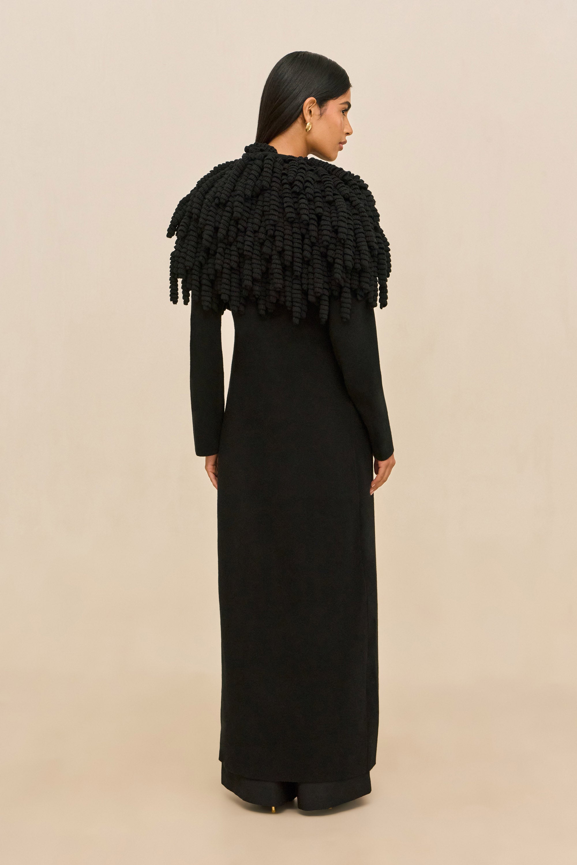 MEENA KNIT COAT - BLACK