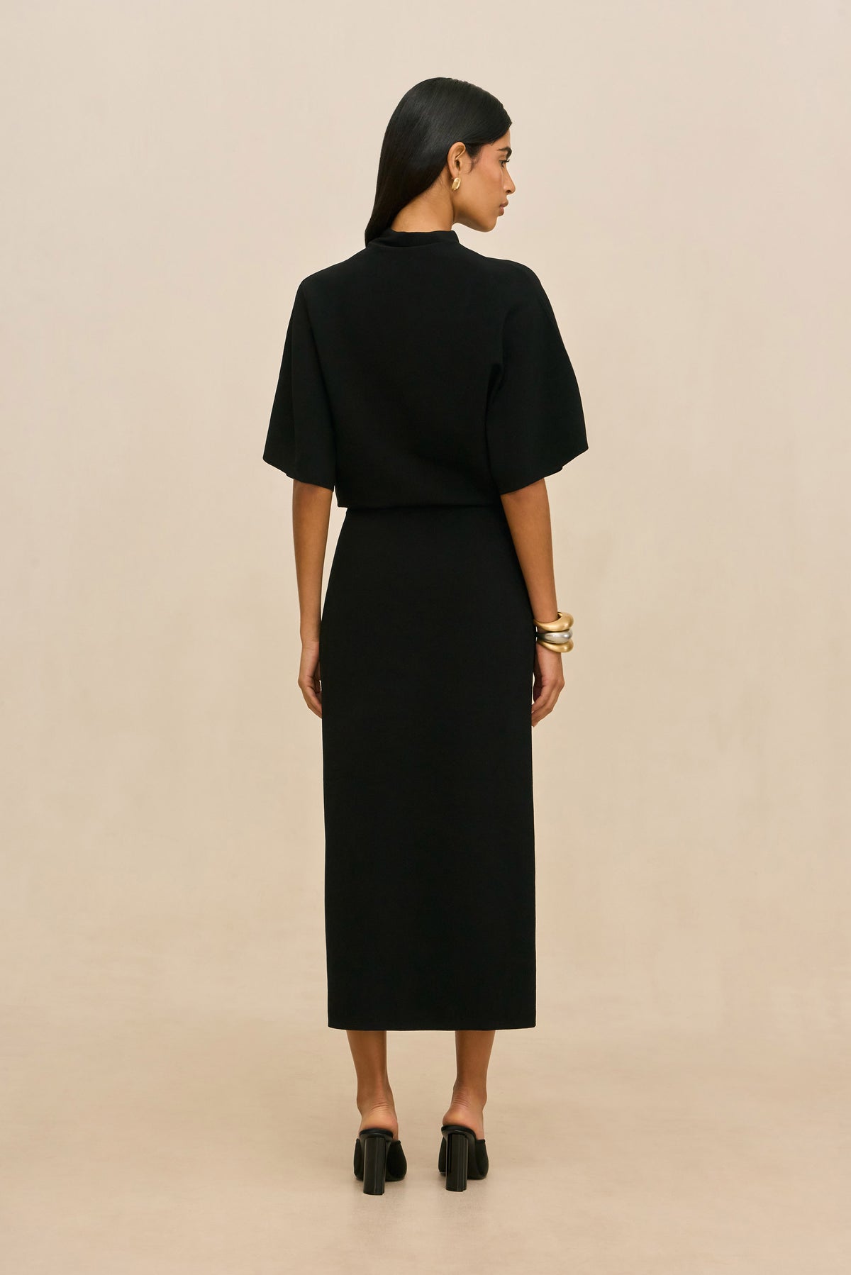 KEONI KNIT DRESS - BLACK