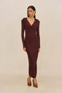 OTTAVIA KNIT DRESS - BORDEAUX